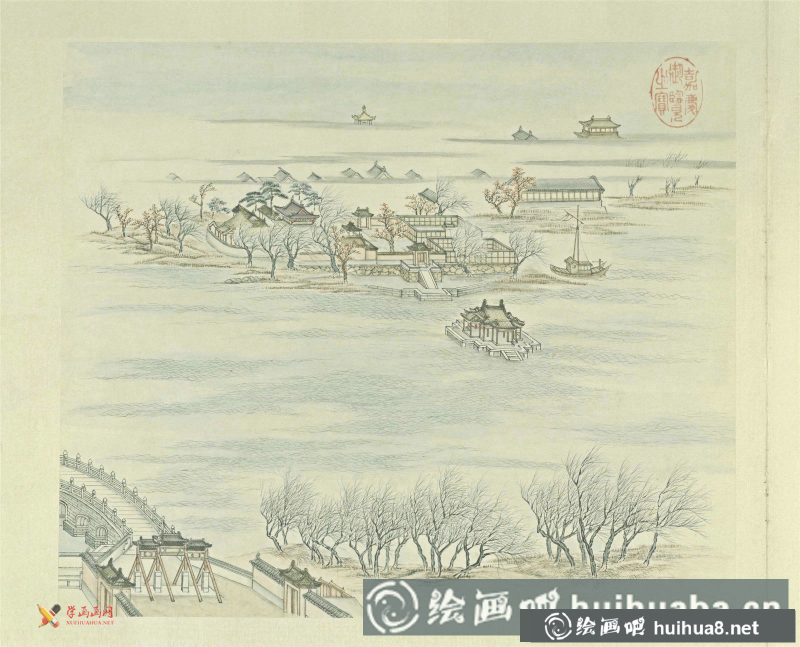 古画欣赏：张若澄《燕山八景图》赏析