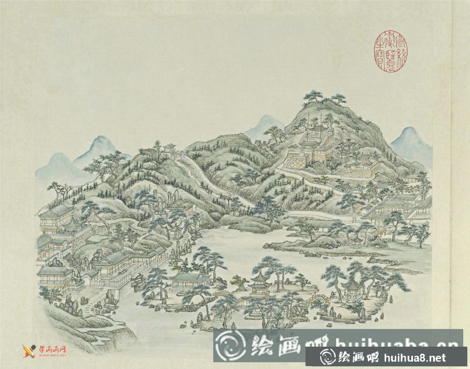 古画欣赏：张若澄《燕山八景图》赏析
