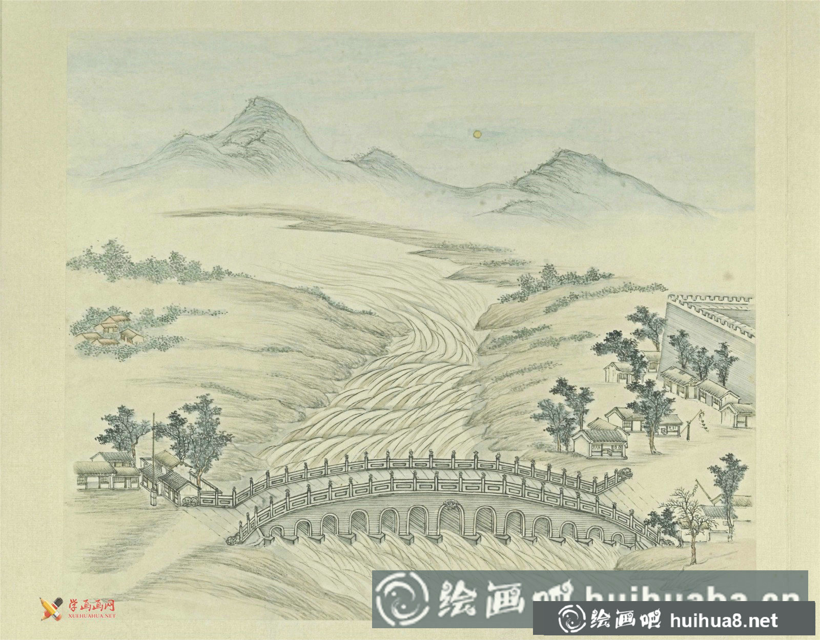 古画欣赏：张若澄《燕山八景图》赏析