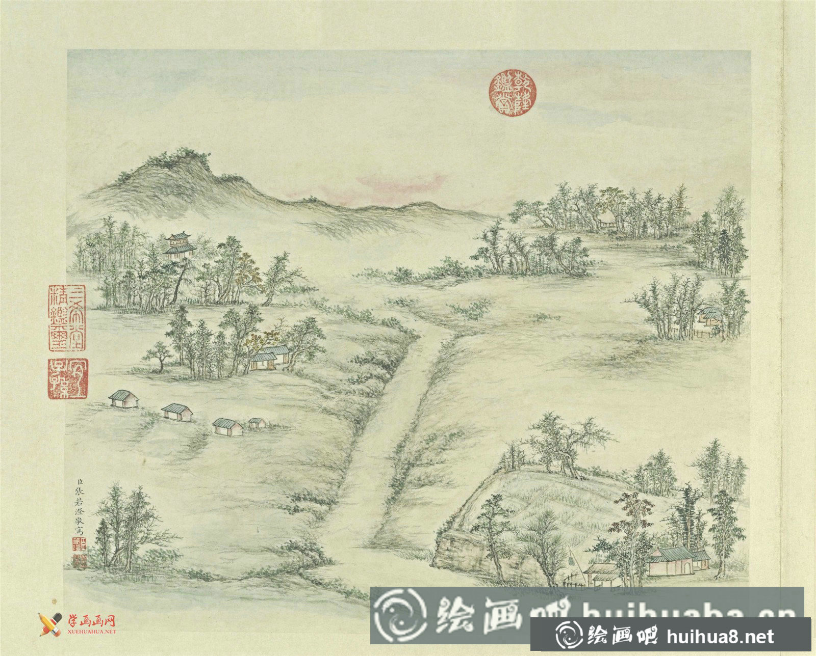 古画欣赏：张若澄《燕山八景图》赏析