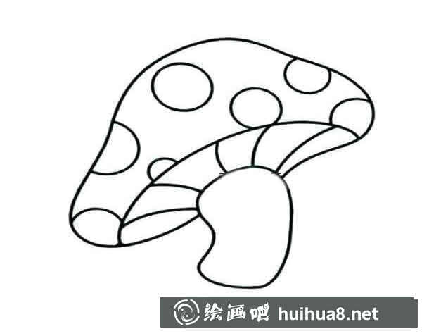 可爱蘑菇简笔画图片