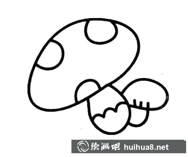 可爱蘑菇简笔画图片