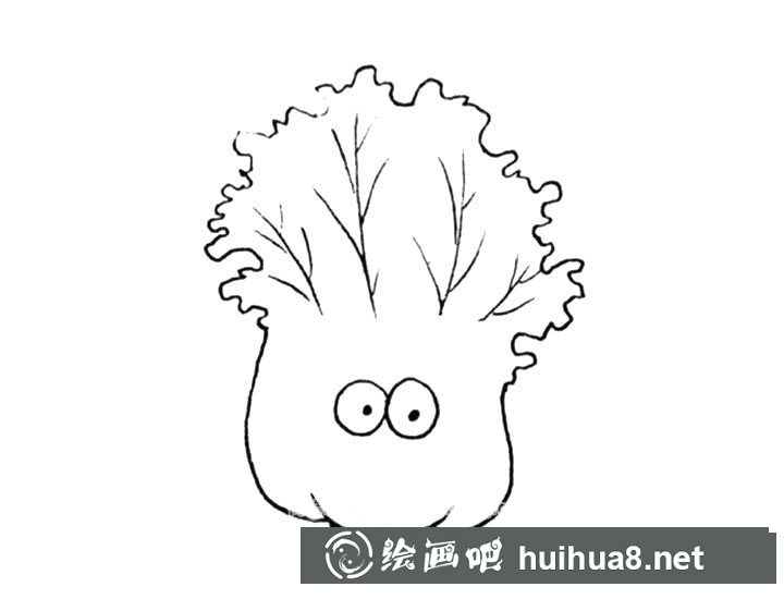 大白菜卡通形象简笔画