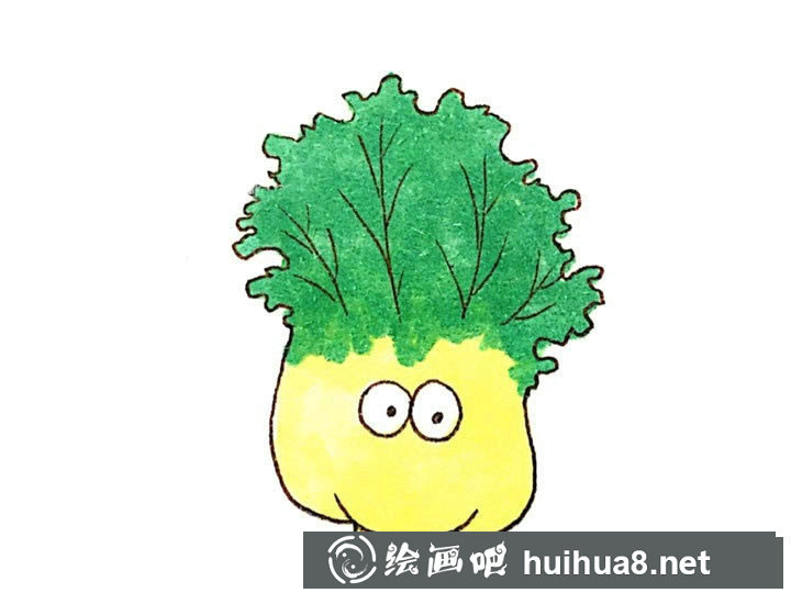 大白菜卡通形象简笔画