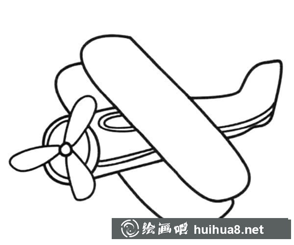 儿童简笔画滑翔机的画法
