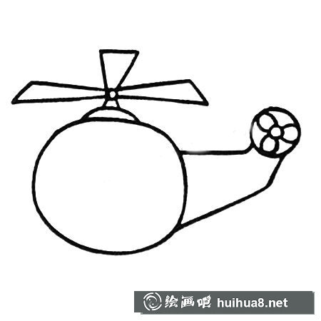直升飞机简笔画