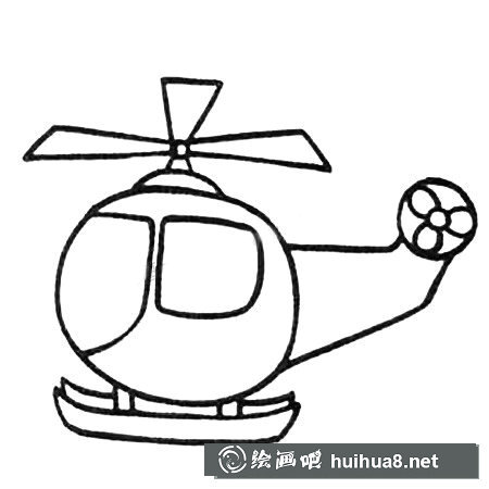 直升飞机简笔画