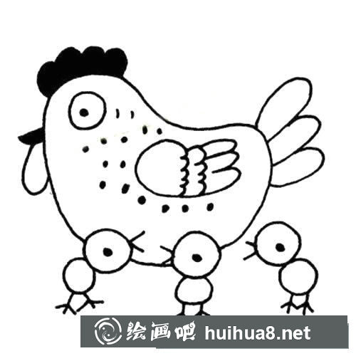 母鸡简笔画图片