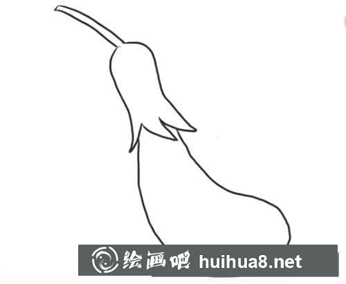 茄子简笔画步骤教程