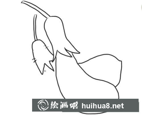 茄子简笔画步骤教程