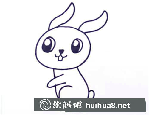 偷萝卜的兔子简笔画步骤教程