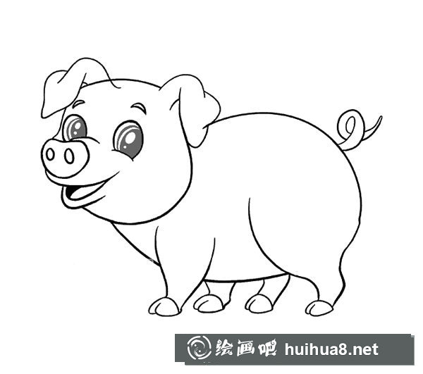可爱的小猪简笔画图片大全
