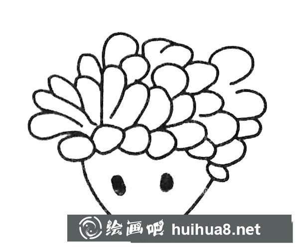 卡通海葵简笔画