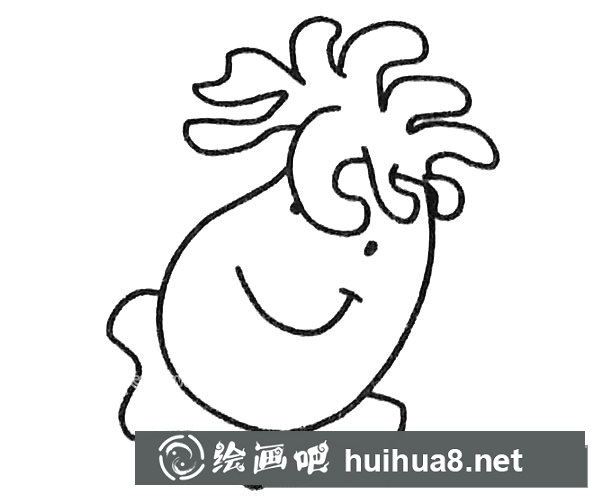 卡通海葵简笔画