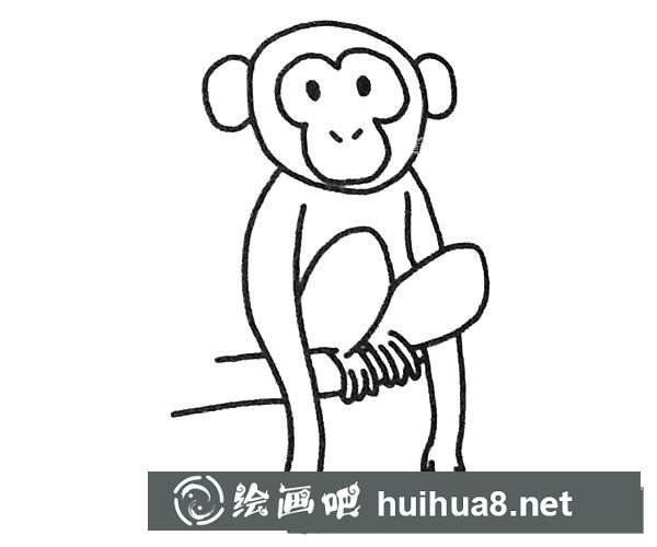 长臂猿简笔画步骤图解