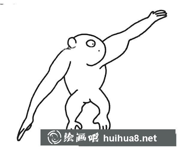 长臂猿简笔画图片2