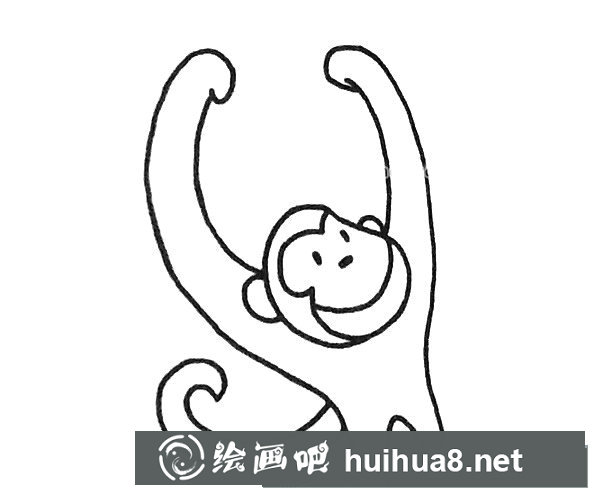 长臂猿简笔画图片3
