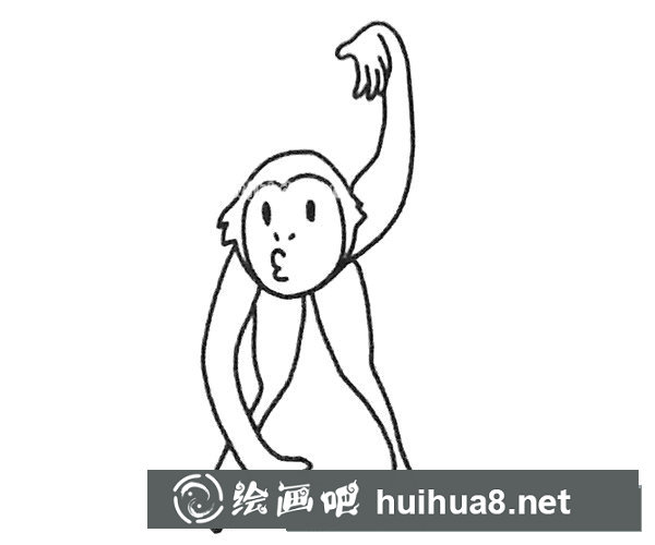 长臂猿简笔画图片5