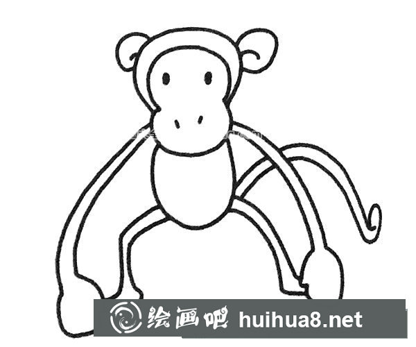 长臂猿简笔画图片6